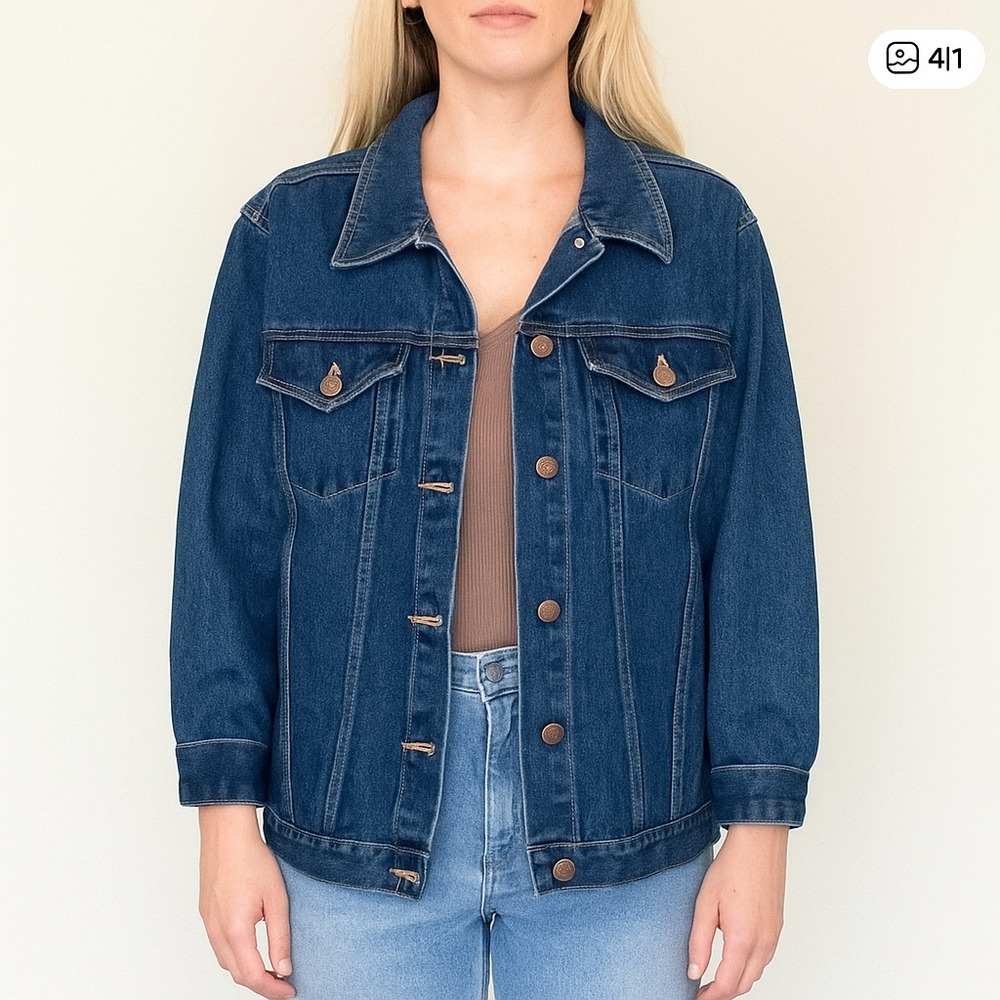 Vintage Denim trucker jacket Forenza y2k Retro Women's size 12